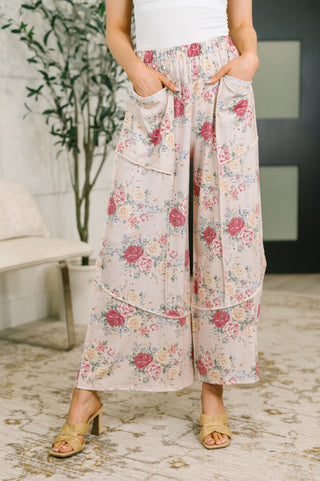 Follow the Flow Wide Leg Floral Bottoms