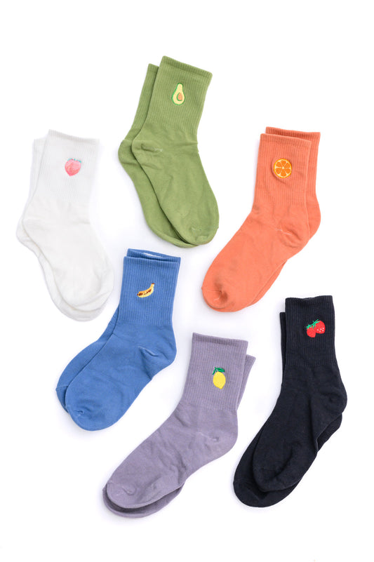 Fruit Snack Socks Set of 6 MadreForte LLC