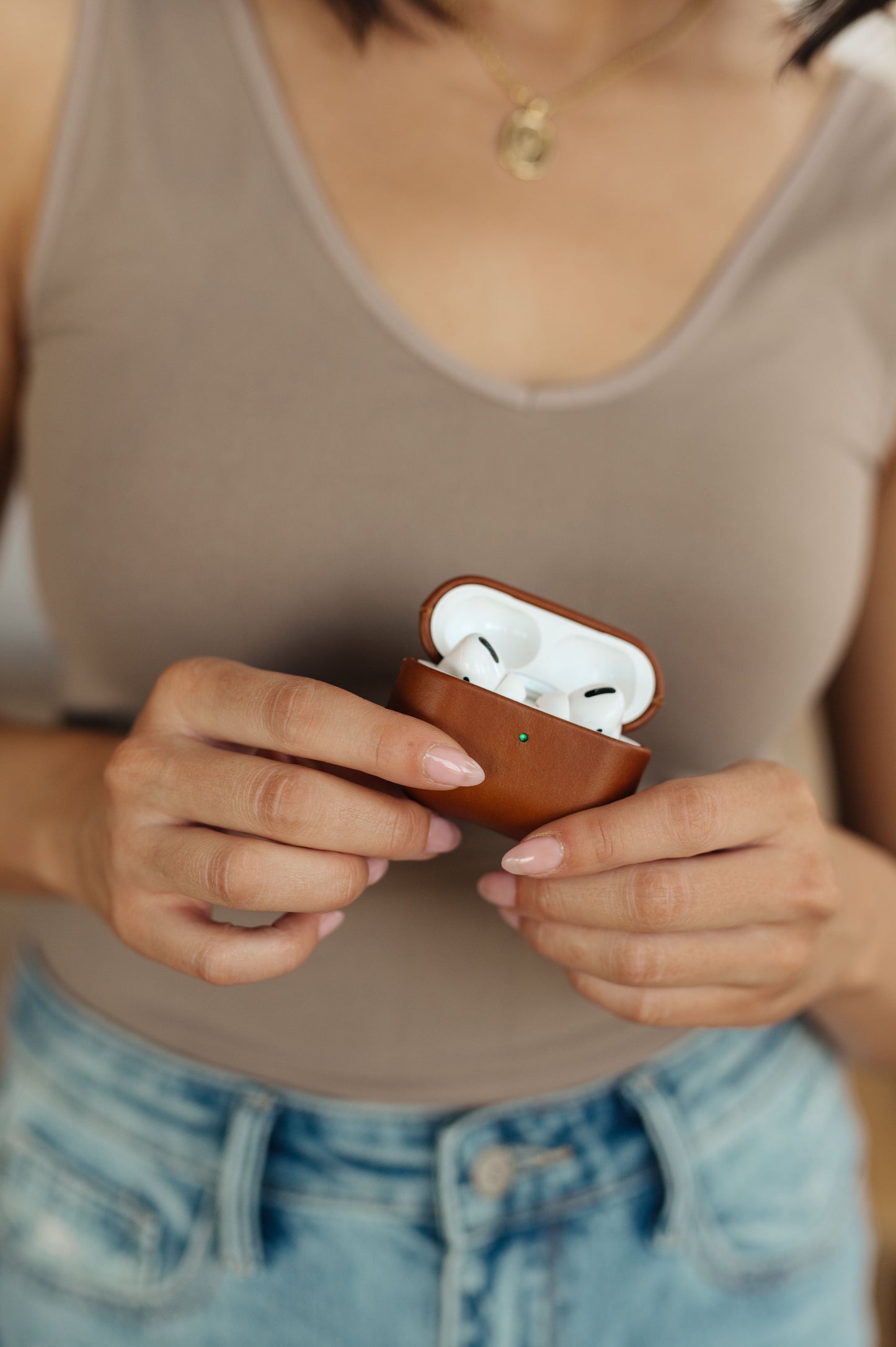 Genuine Leather Airpod Pro Protective Case in Brown MadreForte LLC