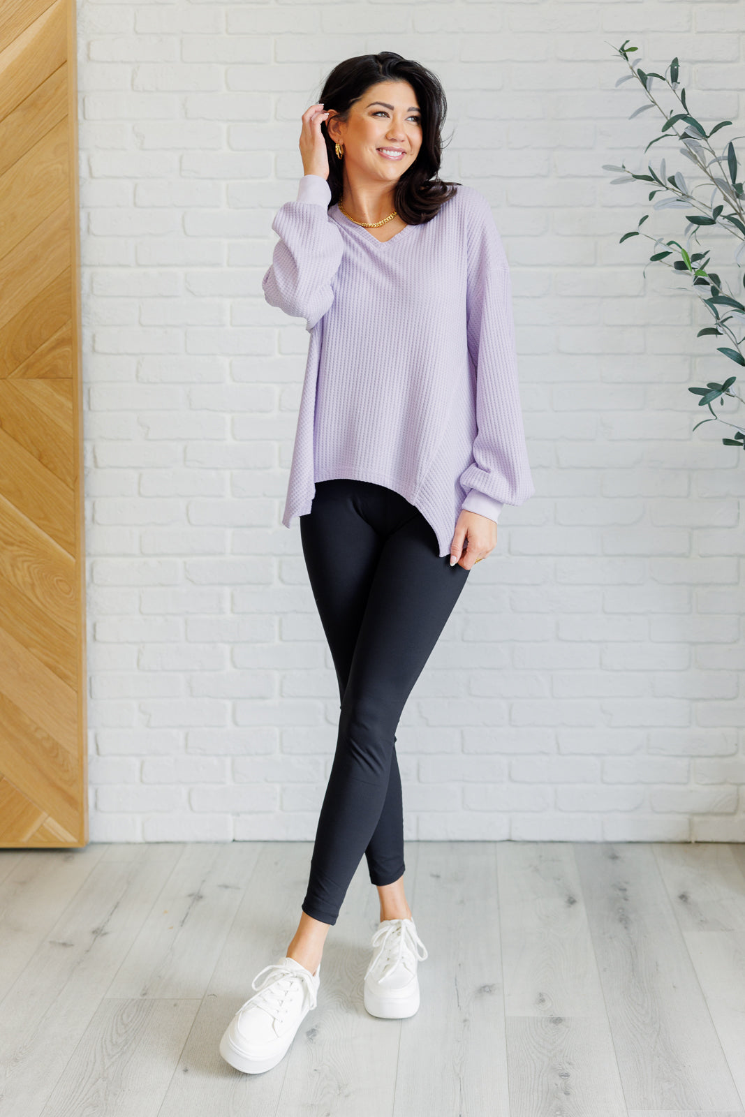 Good Things Are Coming V-Neck Top in Lavender MadreForte LLC