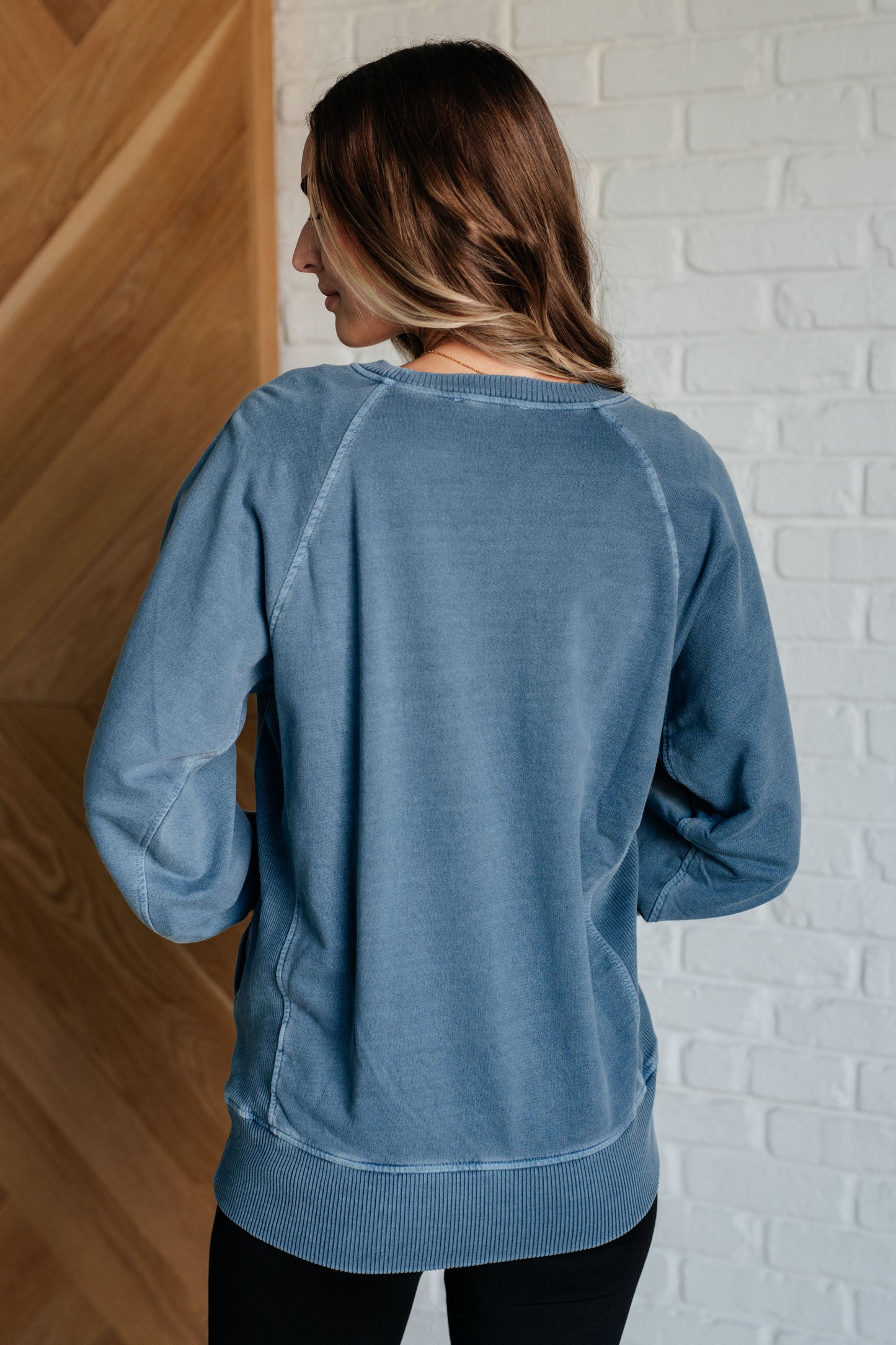 Hands Down Favorite Sweatshirt in Dusty Blue MadreForte LLC