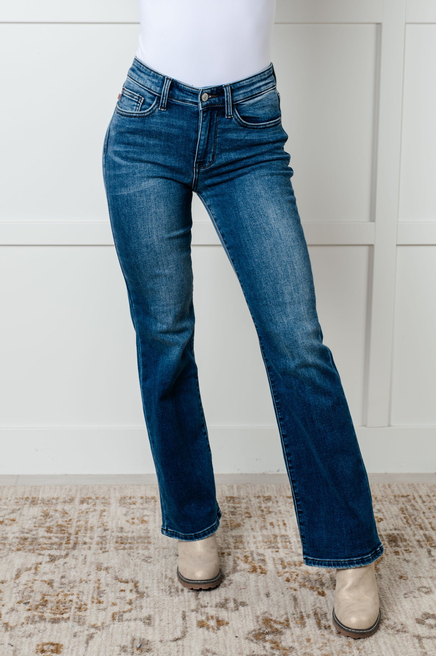 Hannah Mid Rise Thermal Bootcut Jeans MadreForte LLC