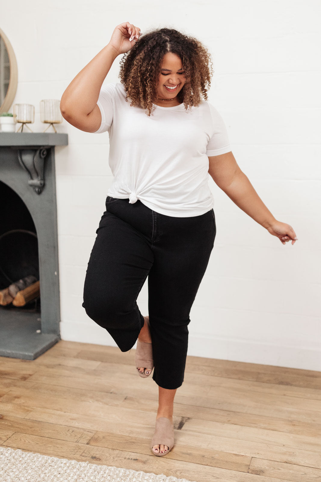 High Waist Mom Fit Jeans In Black MadreForte LLC