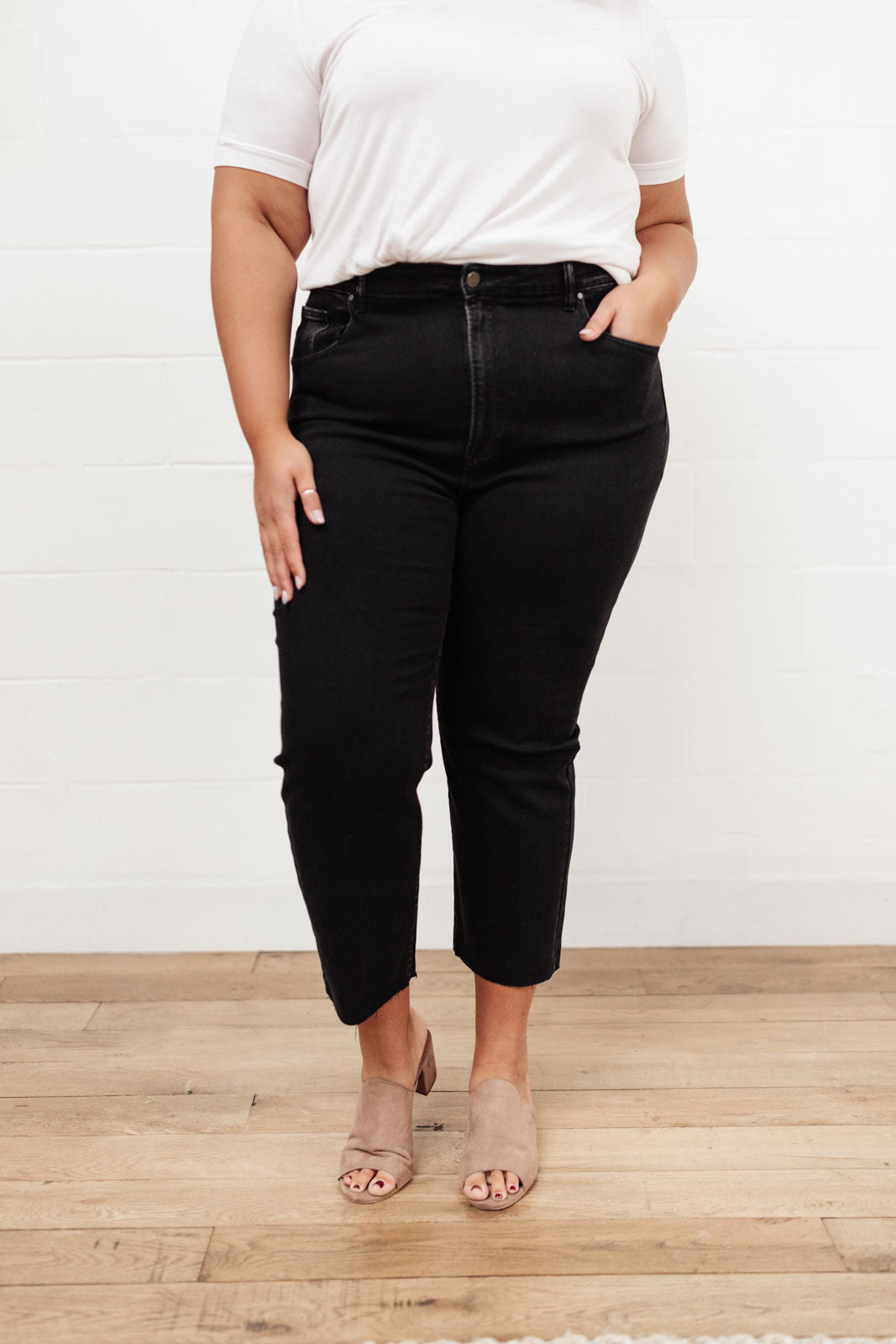 High Waist Mom Fit Jeans In Black MadreForte LLC