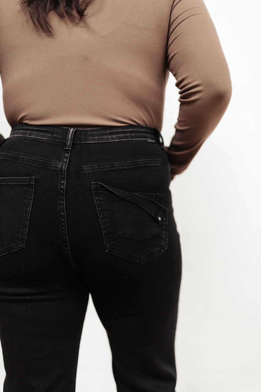 High Waist Mom Fit Jeans In Black MadreForte LLC