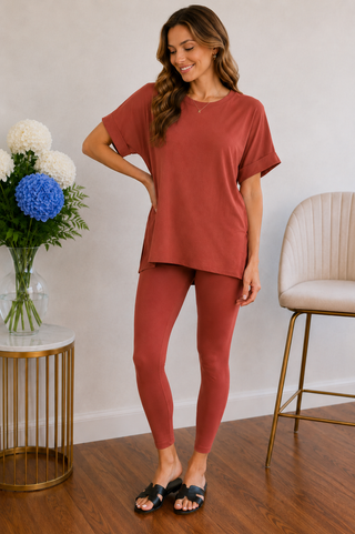 Zenana Maple Morning Lounge Set