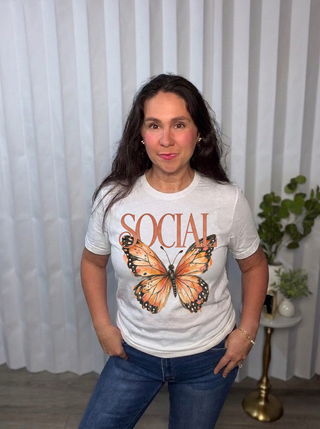 Social Butterfly Graphic Tee