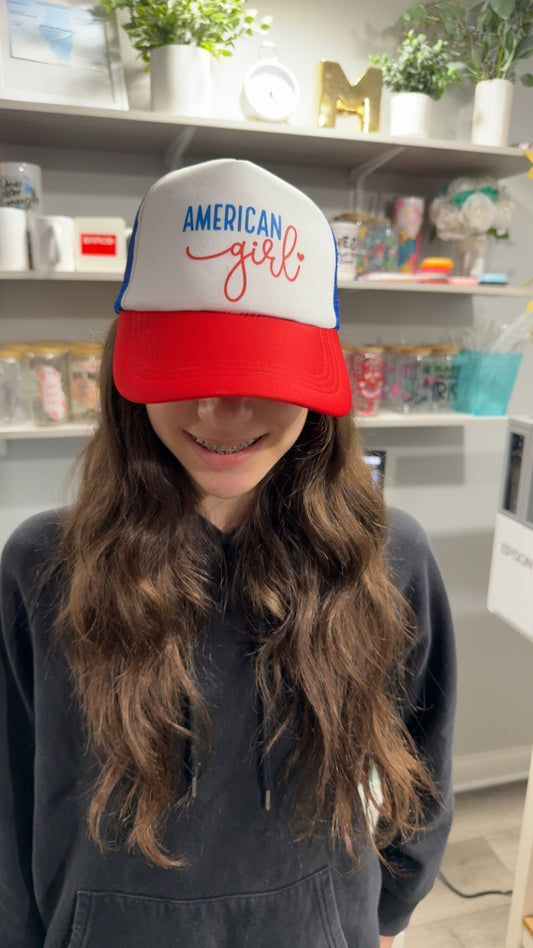 American Girl Trucker Hat