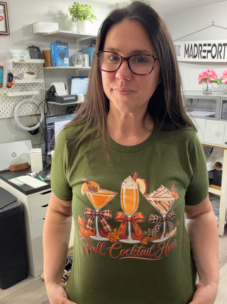 Fall Cocktail Hour crew neck Tshirt