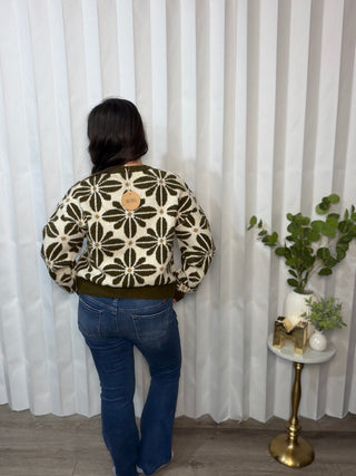 Bibi Flower Pattern Sweater