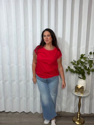 Little Details Trim Detail Top in Ruby