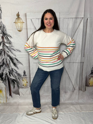 Rose Mist Stripe Sweater