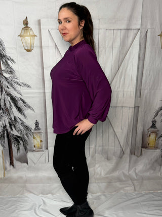 Closing Time Mock Neck Blouse