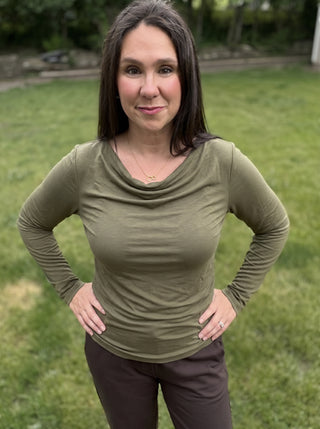 Dear Scarlett Ruched Long Sleeve Top