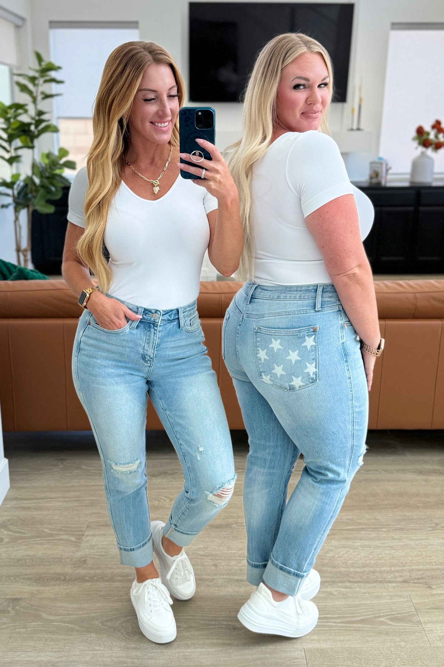 Sam Mid Rise Star Pocket Boyfriend Jeans MadreForte LLC