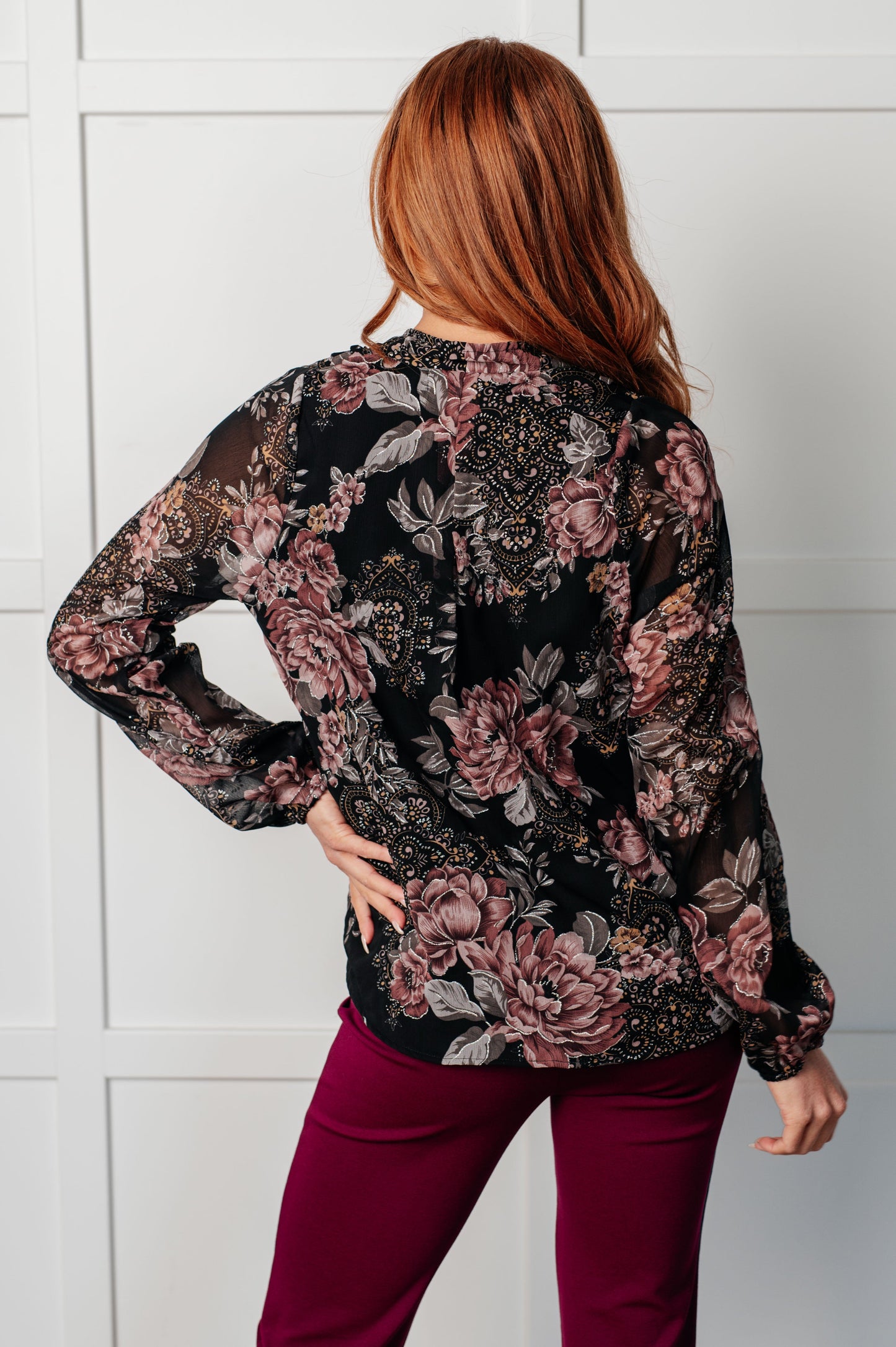 I Wish We Had it All Surplice Floral Blouse MadreForte LLC