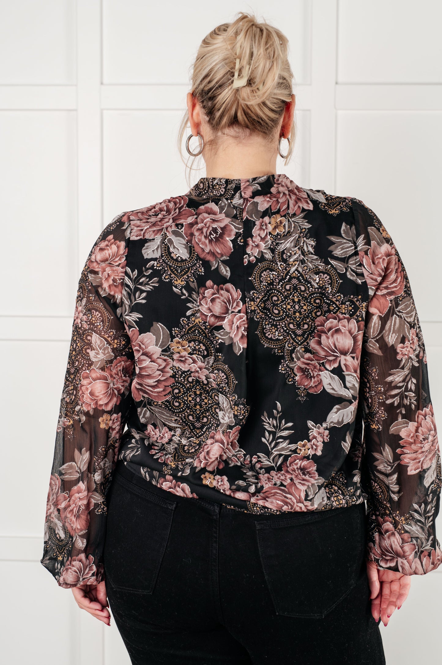 I Wish We Had it All Surplice Floral Blouse MadreForte LLC