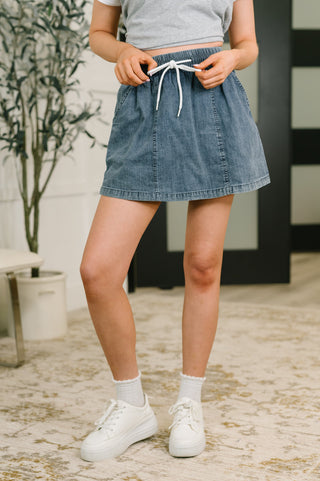 I'd Like to See You Try High Waisted Skort