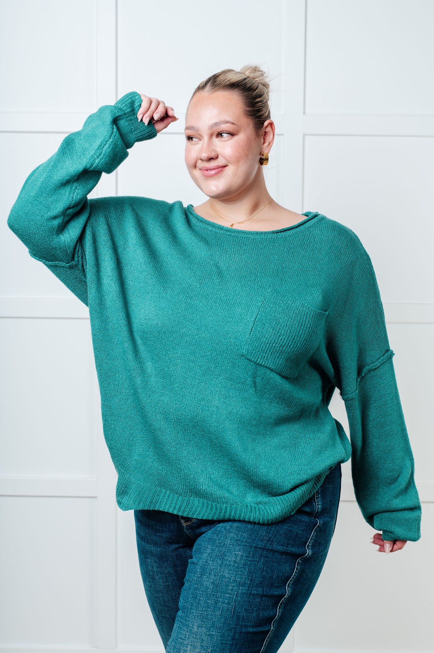 In Stitches Drop Shoulder Sweater MadreForte LLC