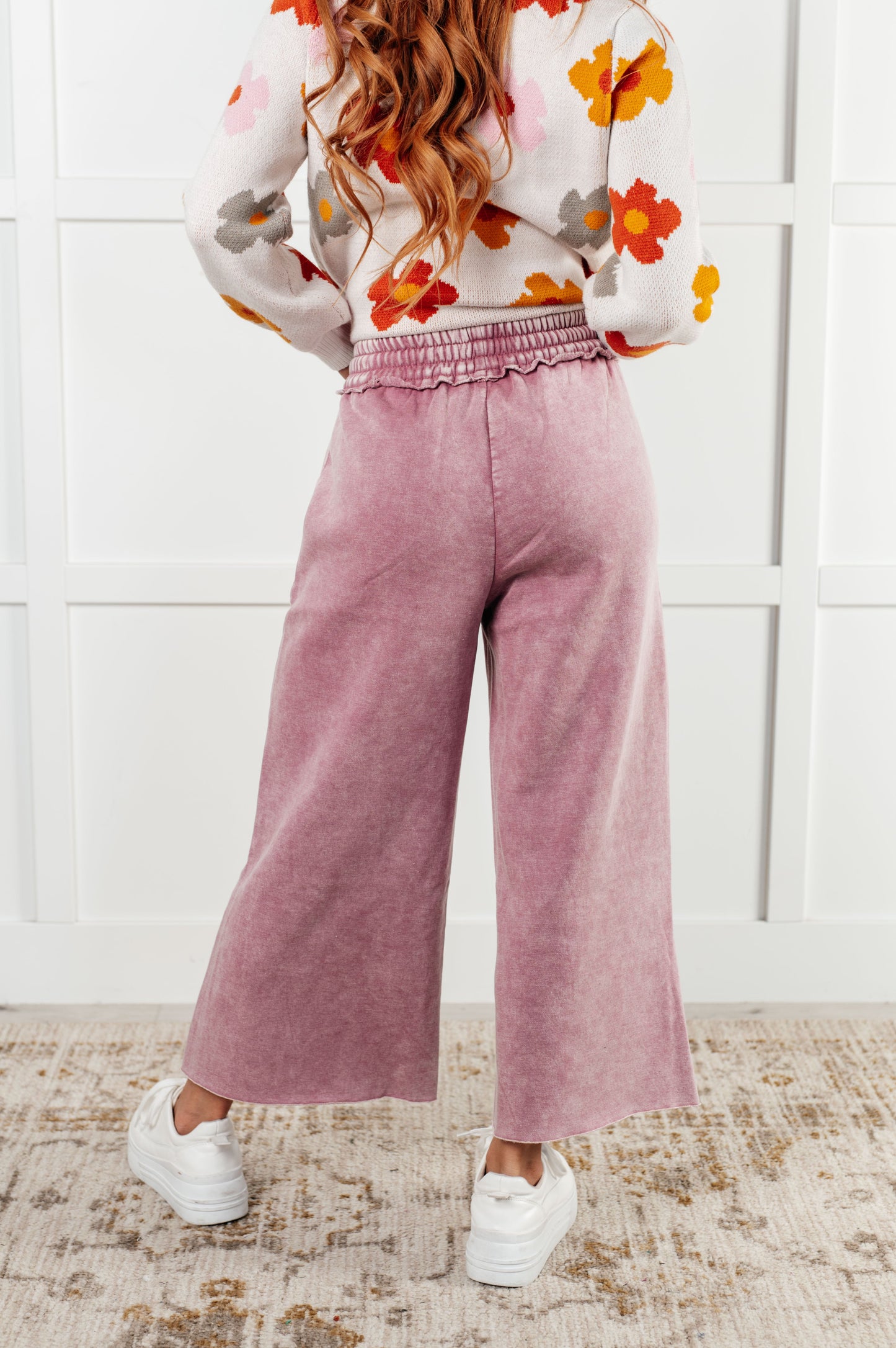 In or Out Wide Leg Cropped Pants in Light Rose MadreForte LLC