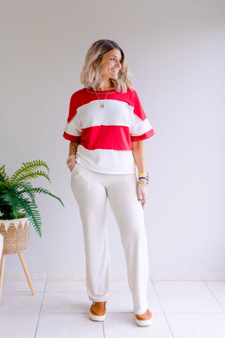 Heartline Exposed Seam Top