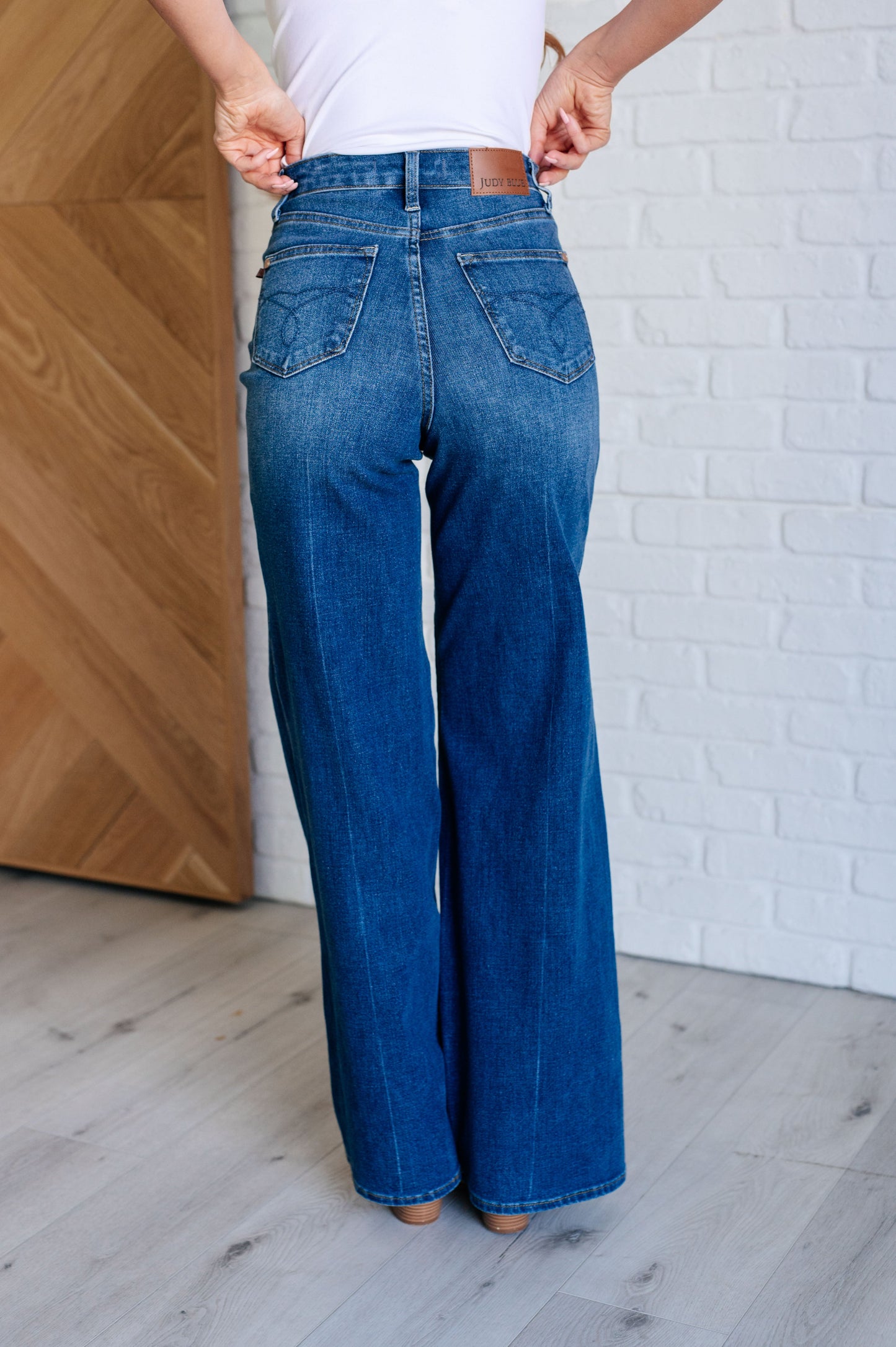 Eliza High Rise Control Top Retro Wide Leg Jeans MadreForte LLC