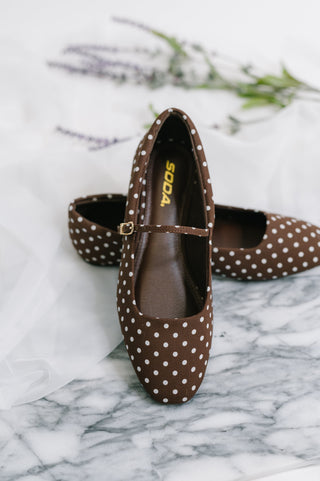 Kiana Brown Dot Flats