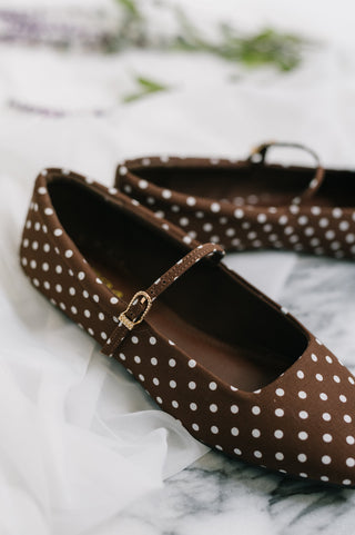Kiana Brown Dot Flats