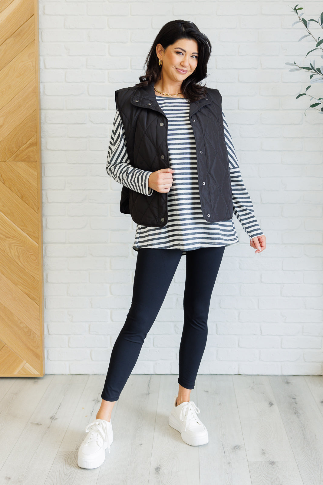 Layering Queen Quilted Puffer Vest in Black MadreForte LLC