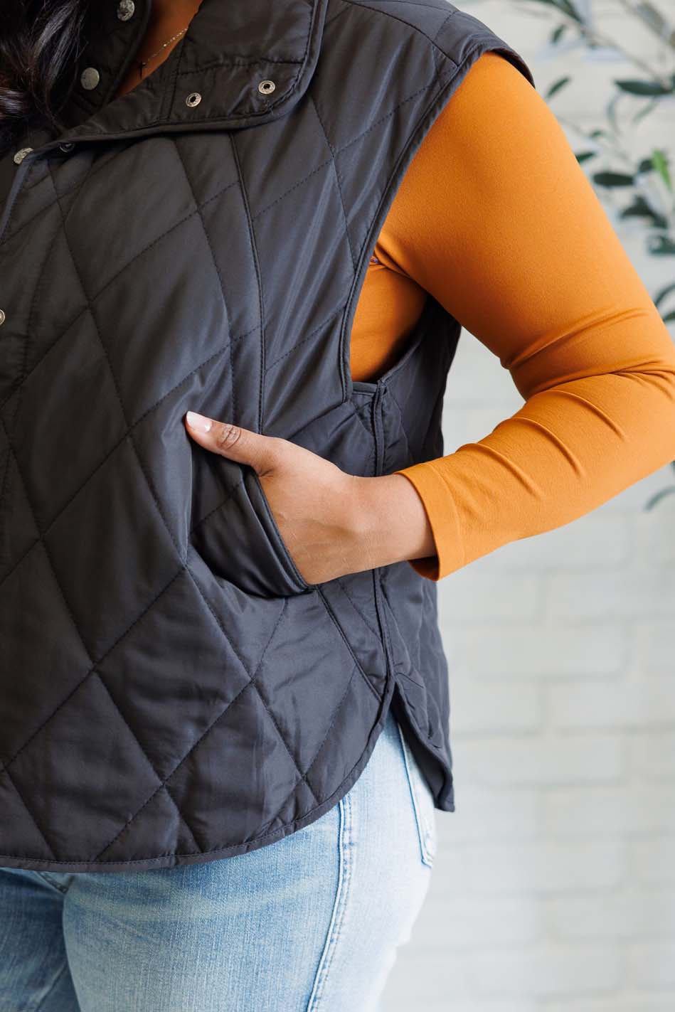 Layering Queen Quilted Puffer Vest in Black MadreForte LLC