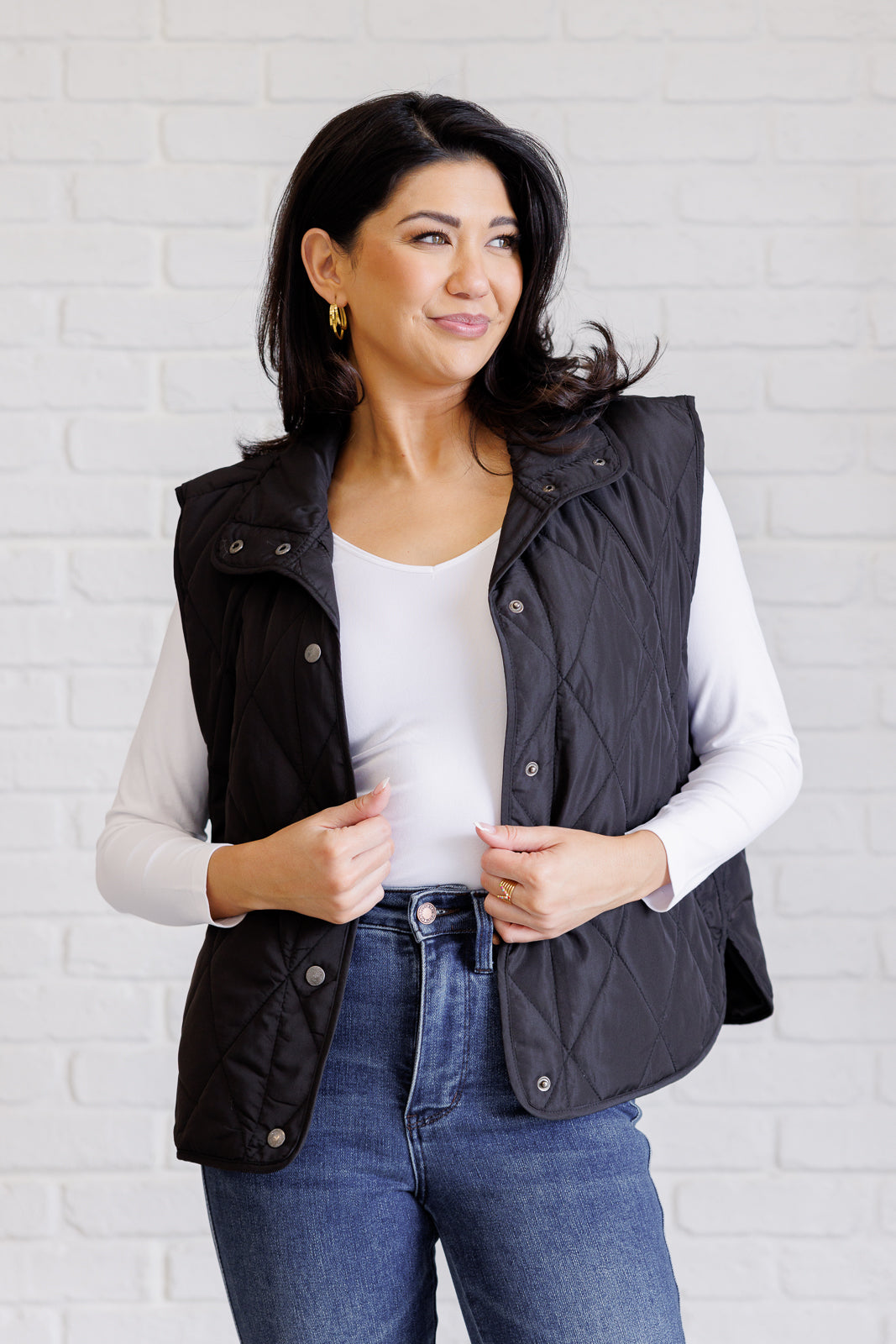 Layering Queen Quilted Puffer Vest in Black MadreForte LLC