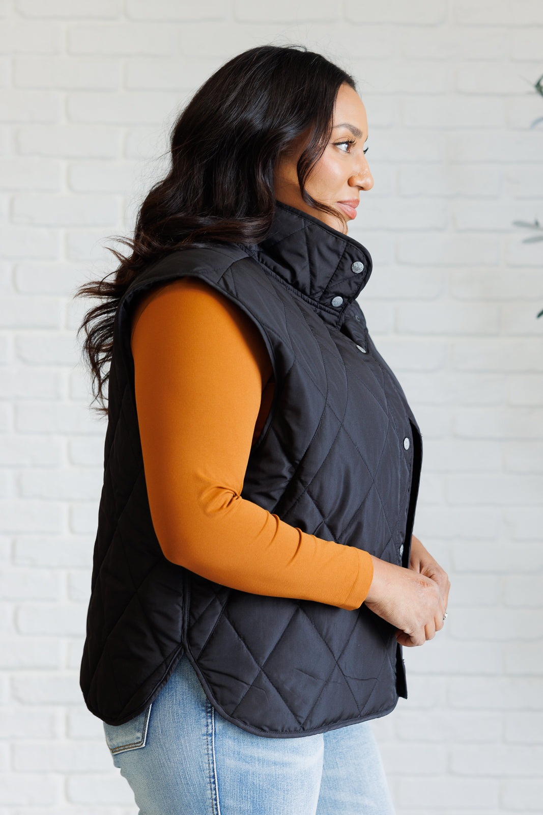 Layering Queen Quilted Puffer Vest in Black MadreForte LLC