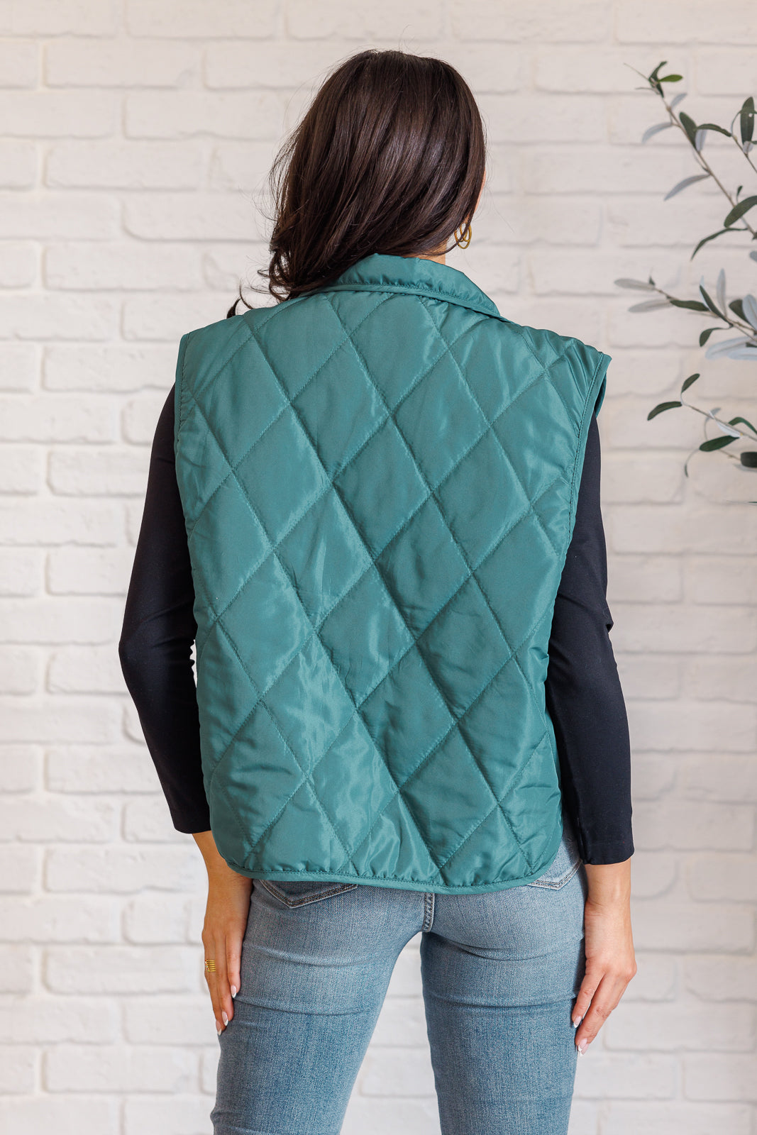 Layering Queen Quilted Puffer Vest in Hunter Green MadreForte LLC