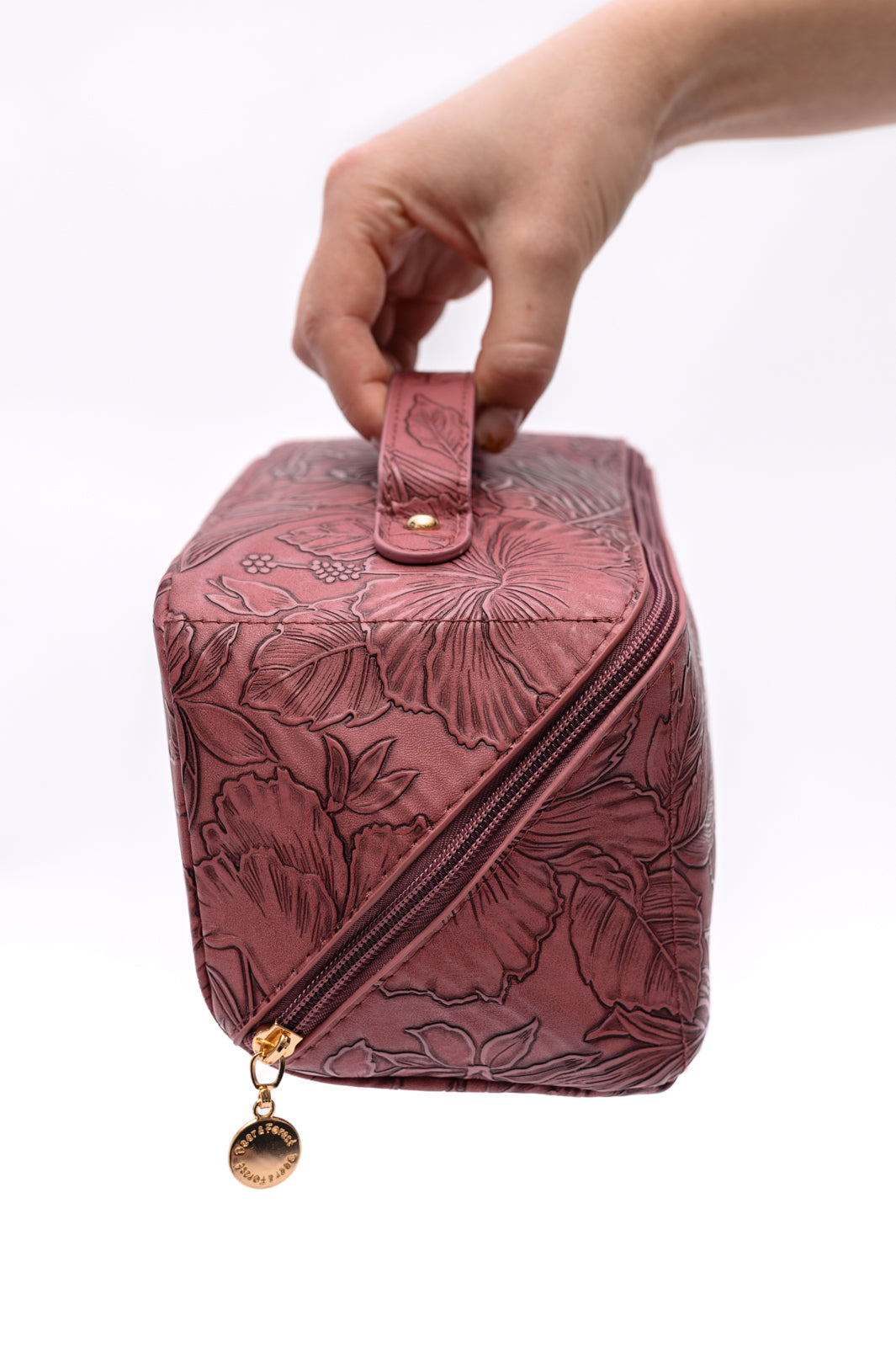 Life In Luxury Large Capacity Cosmetic Bag in Merlot MadreForte LLC