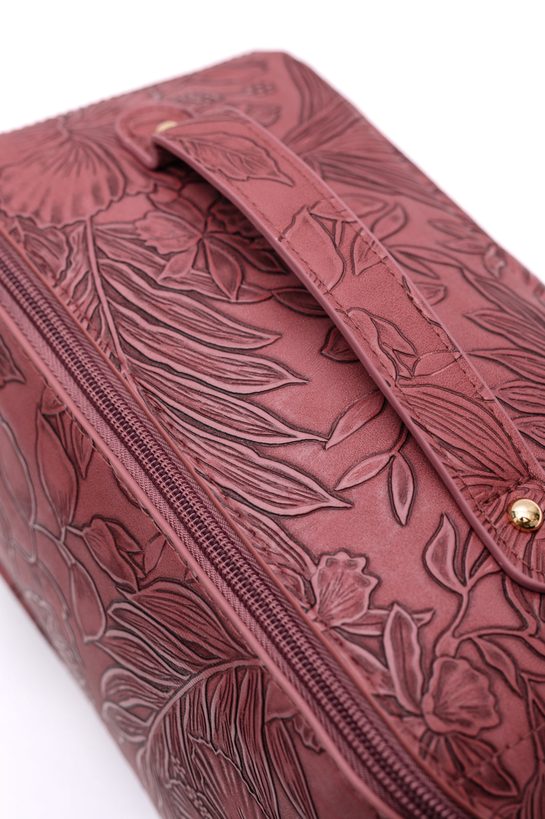 Life In Luxury Large Capacity Cosmetic Bag in Merlot MadreForte LLC