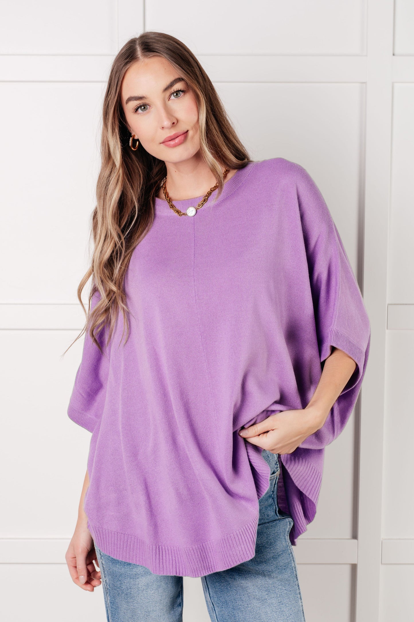 Lilac Whisper Dolman Sleeve Top MadreForte LLC