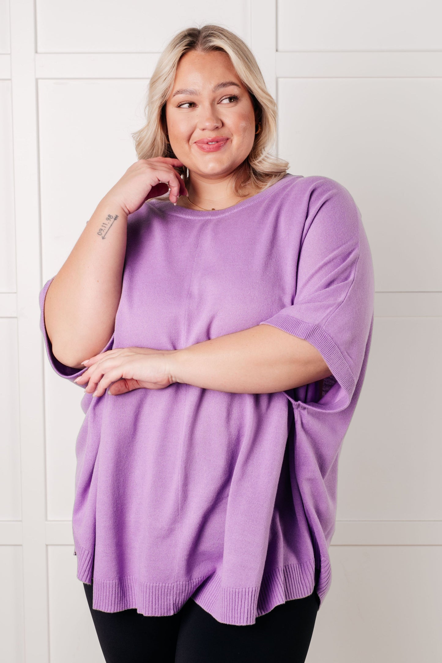 Lilac Whisper Dolman Sleeve Top MadreForte LLC