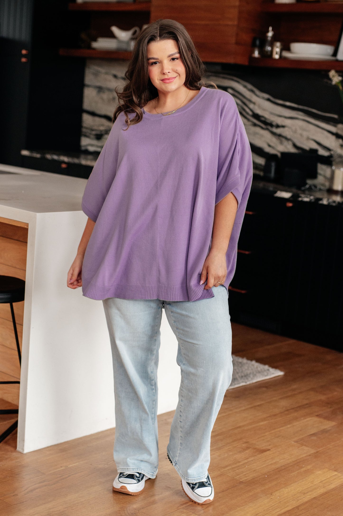 Lilac Whisper Dolman Sleeve Top MadreForte LLC