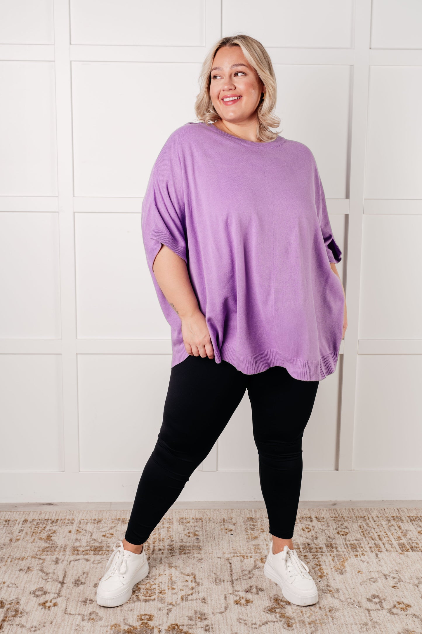 Lilac Whisper Dolman Sleeve Top MadreForte LLC