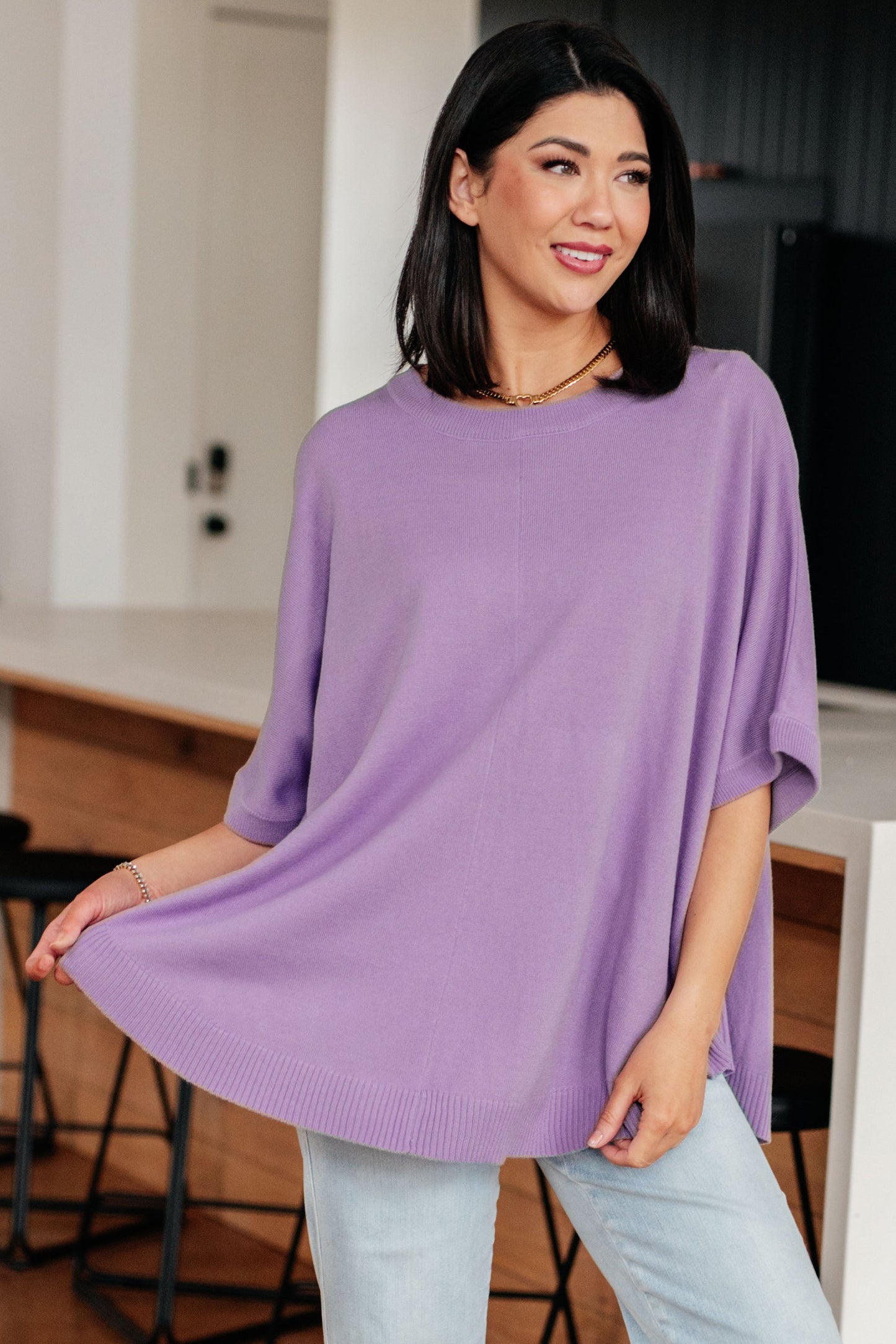 Lilac Whisper Dolman Sleeve Top MadreForte LLC