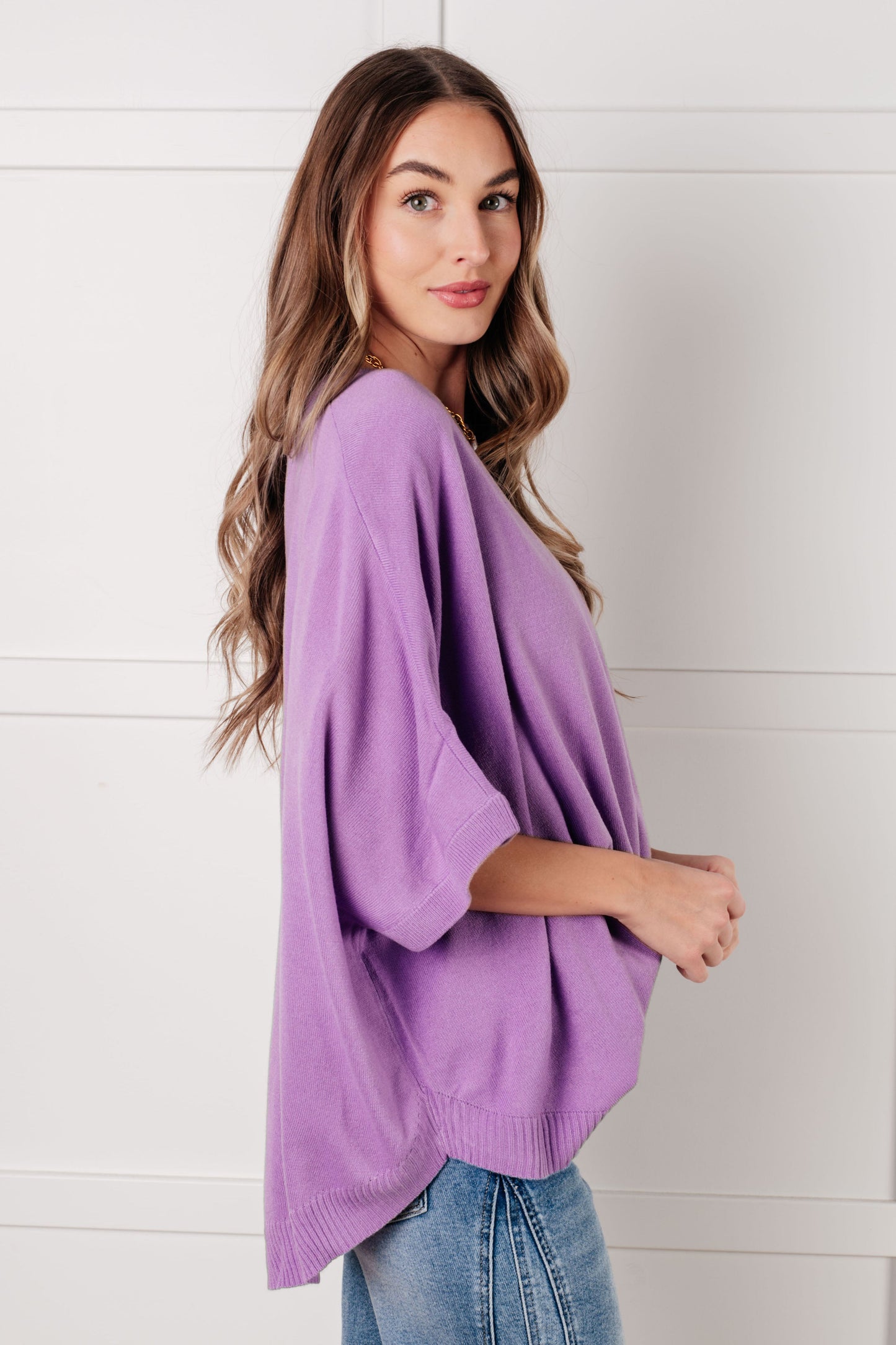 Lilac Whisper Dolman Sleeve Top MadreForte LLC