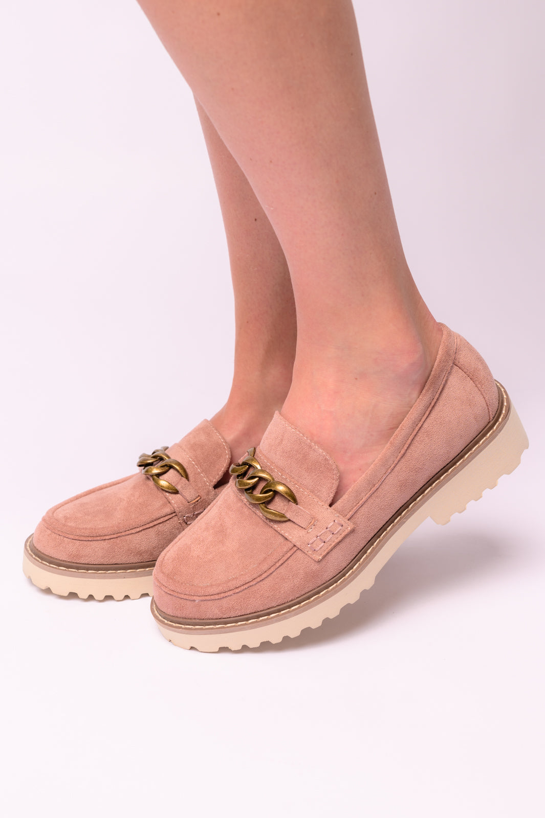 Literally Loafers in Blush Faux Suede MadreForte LLC