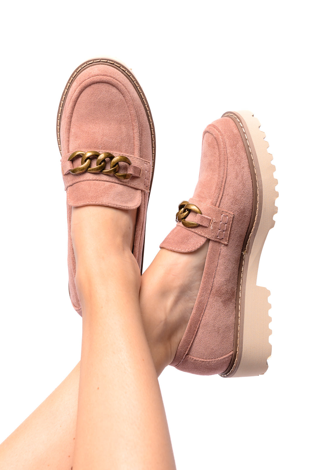 Literally Loafers in Blush Faux Suede MadreForte LLC