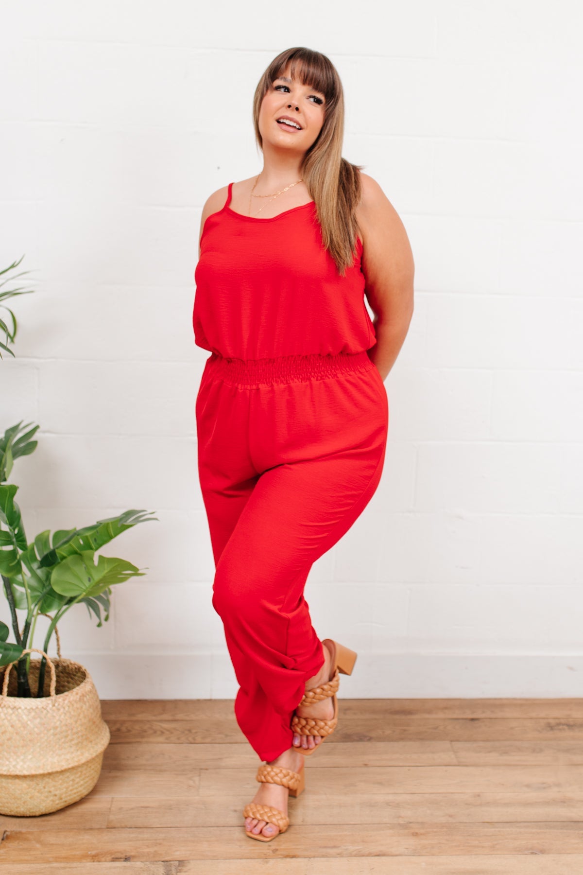 Livin' The Dream Jumpsuit in Red MadreForte LLC