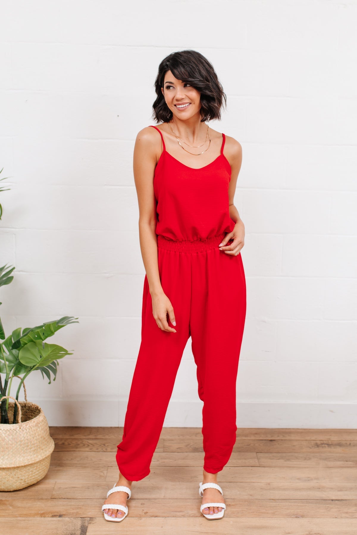 Livin' The Dream Jumpsuit in Red MadreForte LLC