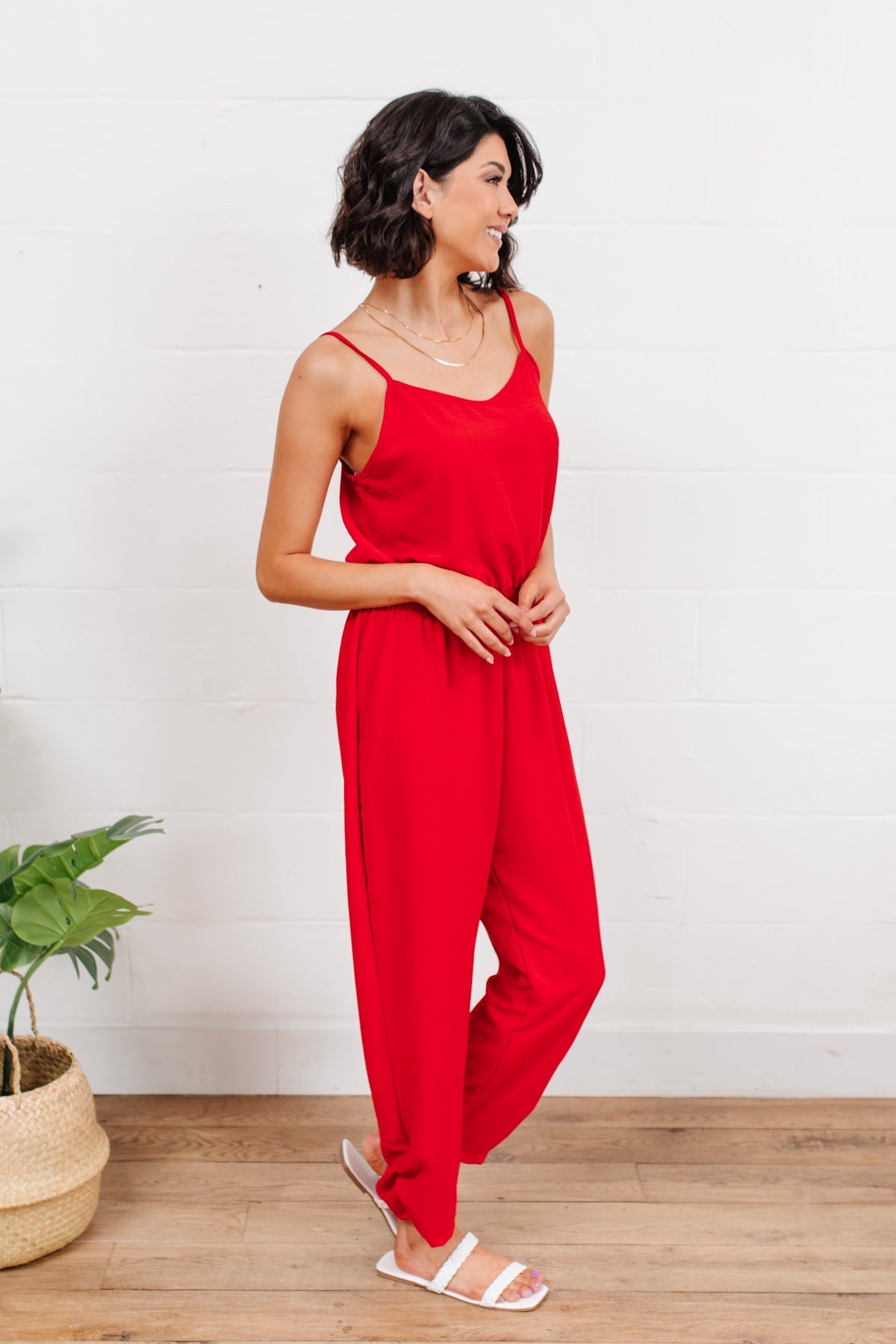 Livin' The Dream Jumpsuit in Red MadreForte LLC