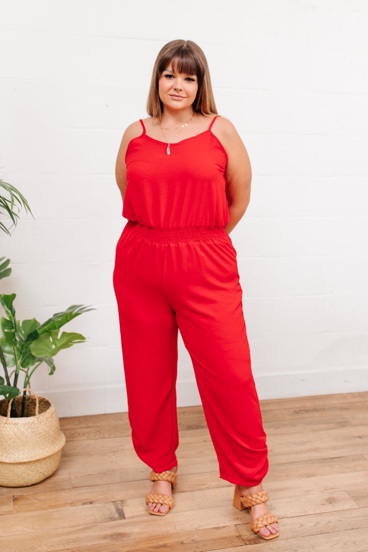 Livin' The Dream Jumpsuit in Red MadreForte LLC