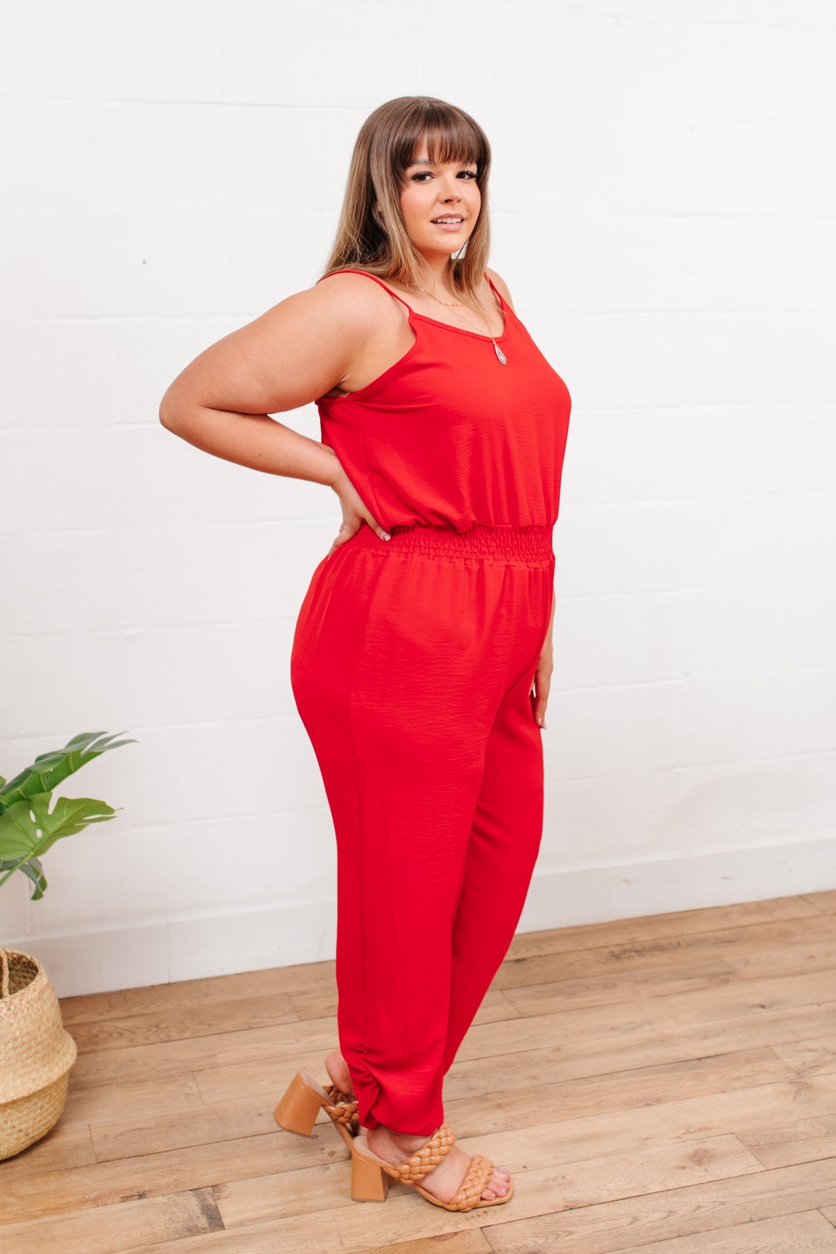 Livin' The Dream Jumpsuit in Red MadreForte LLC