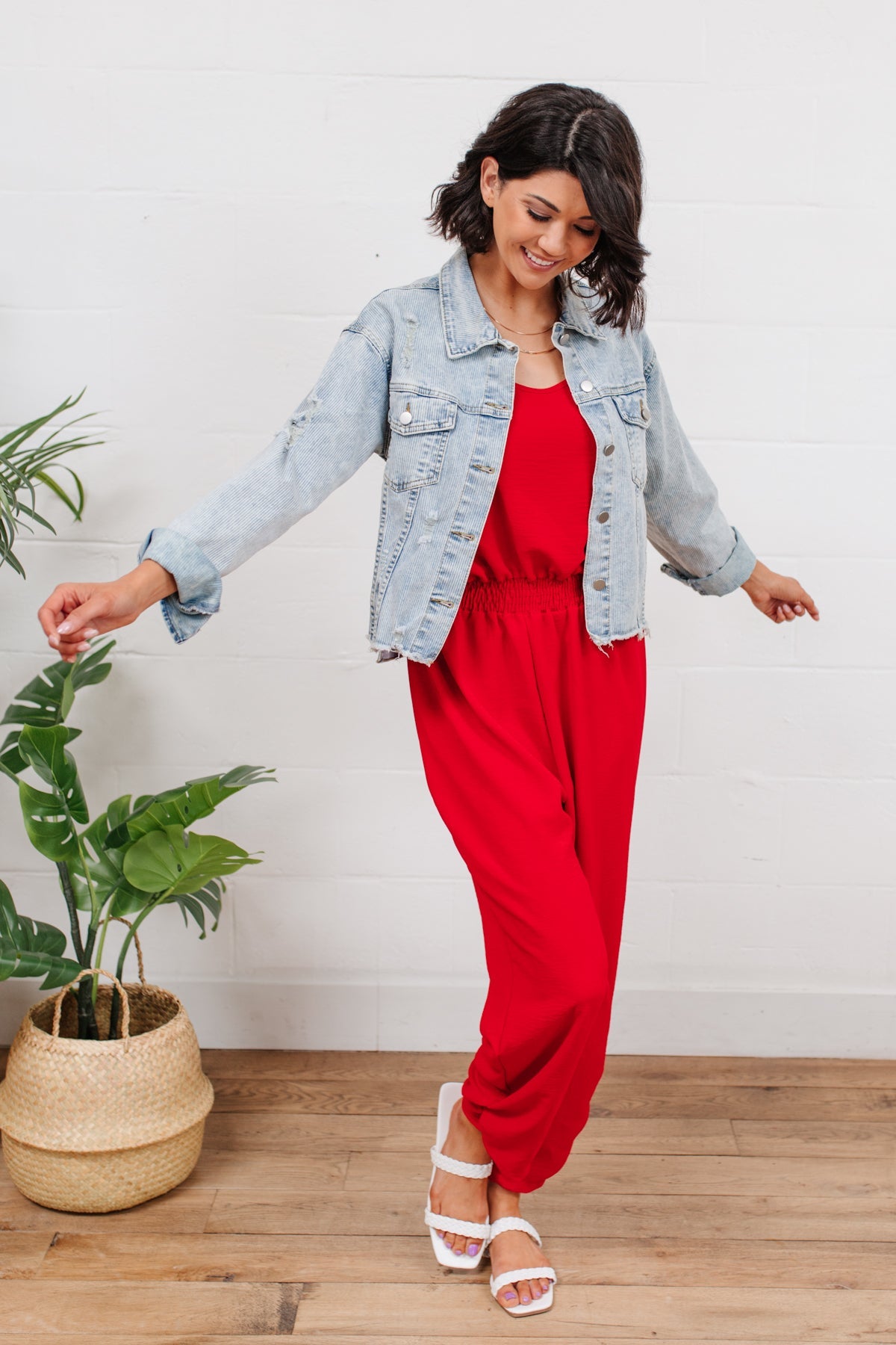 Livin' The Dream Jumpsuit in Red MadreForte LLC