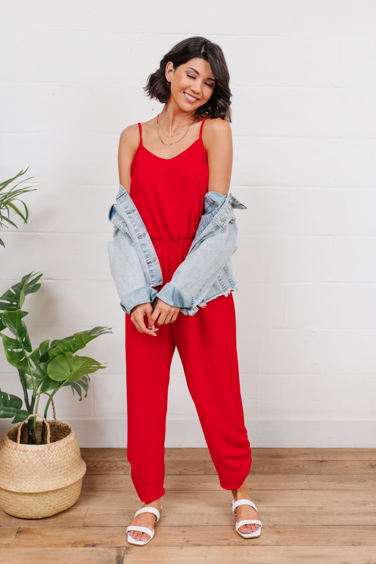 Livin' The Dream Jumpsuit in Red MadreForte LLC